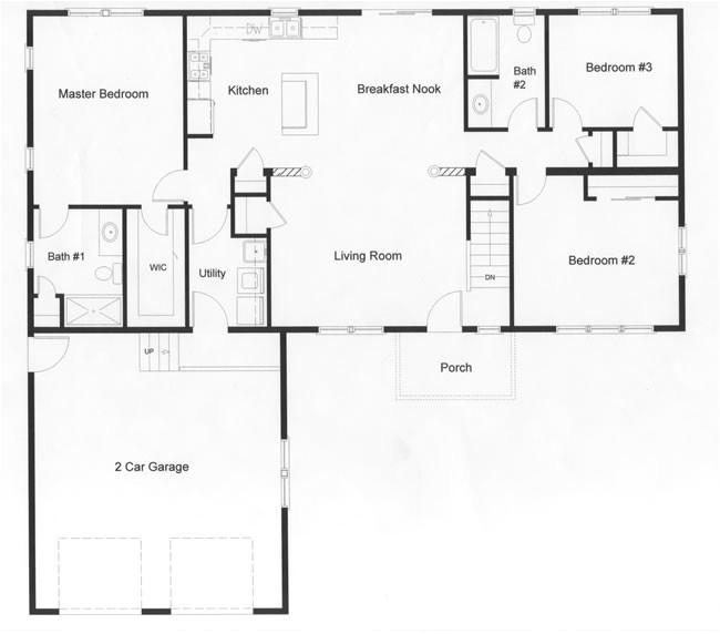 Open Floor Plan Ranch Homes Ranch Kitchen Layout Best Layout Room