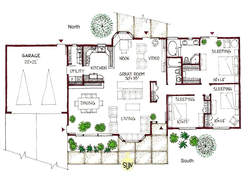 Passive solar Home Designs Floor Plan Luxury Passive solar Ranch House Plans New Home Plans Design