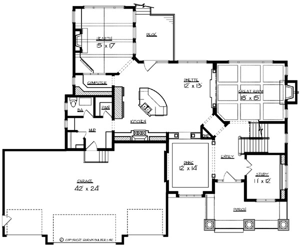 Providence Homes Floor Plans Providence 1577 4 Bedrooms and 3 Baths the House Designers Providence Homes Floor Plans Providence 1577 4 Bedrooms and 3 Baths the House Designers
