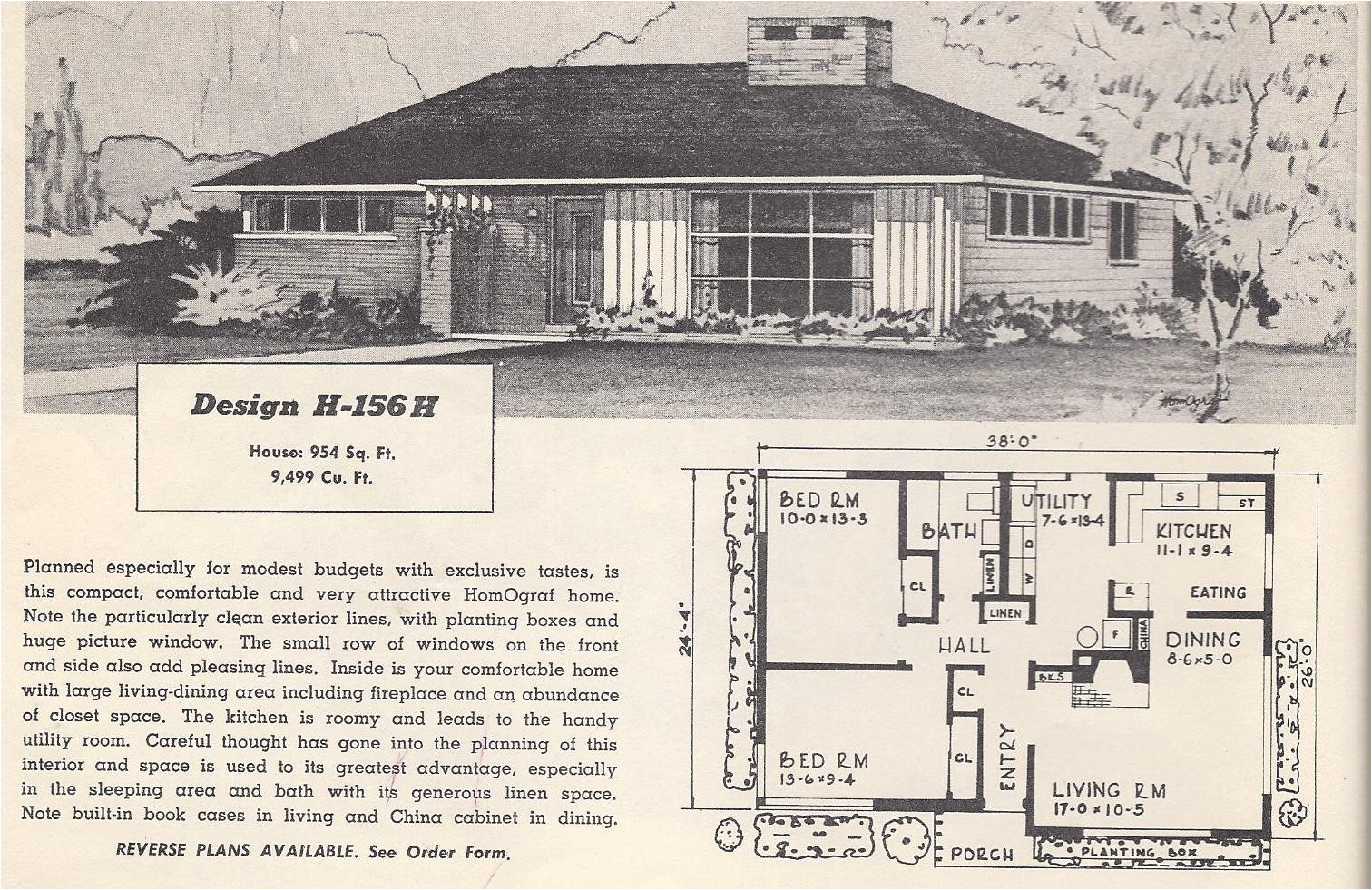 Retro Home Plans Vintage House Plans 156h Antique Alter Ego