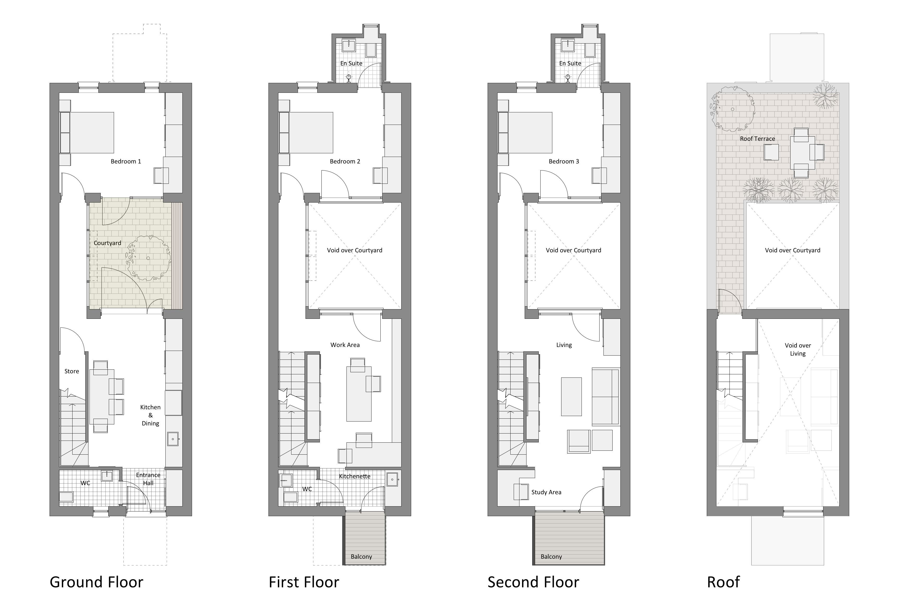 Row Housing Plans Courtyard Row House Marc Medland Architect Building Row Housing Plans Courtyard Row House Marc Medland Architect Building