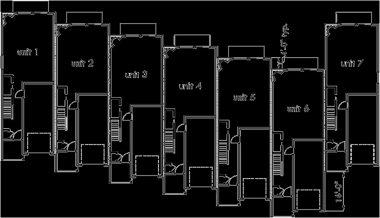 Row Housing Plans Narrow Row House W Large Master Open Living area Sv 726m Row Housing Plans Narrow Row House W Large Master Open Living area Sv 726m
