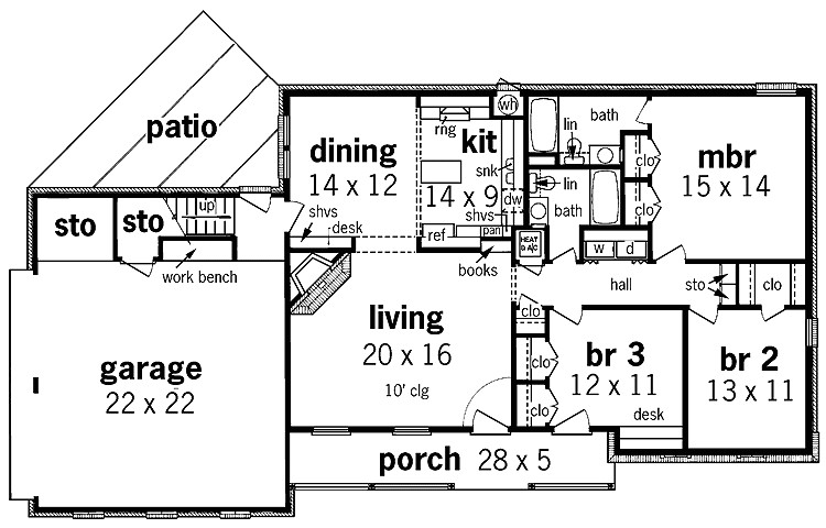 Simple One Story Home Plans Simple One Story House Plans Floor Plan Enlarge House Simple One Story Home Plans Simple One Story House Plans Floor Plan Enlarge House
