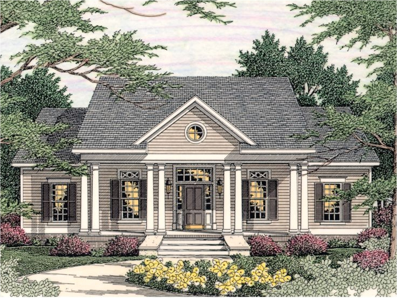 Small southern Home Plans Small southern Colonial House Plans Colonial Style Homes