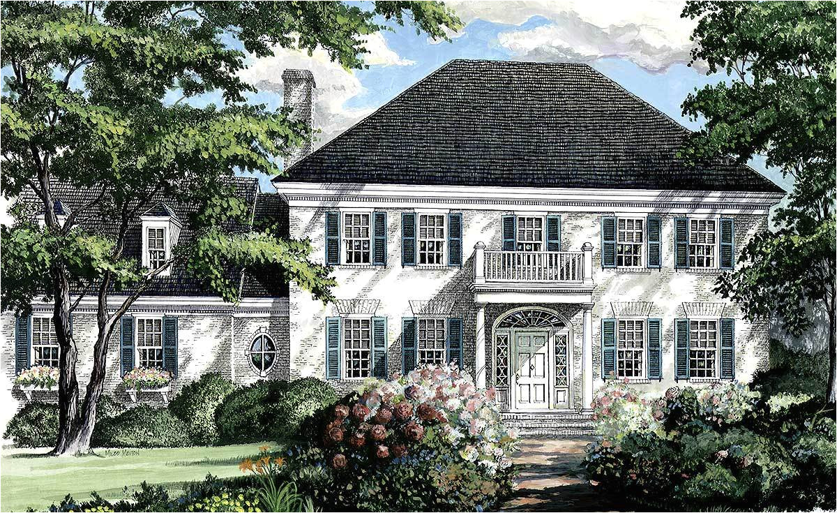 Southern Homes House Plans southern Colonial Home Plan 32444wp Architectural