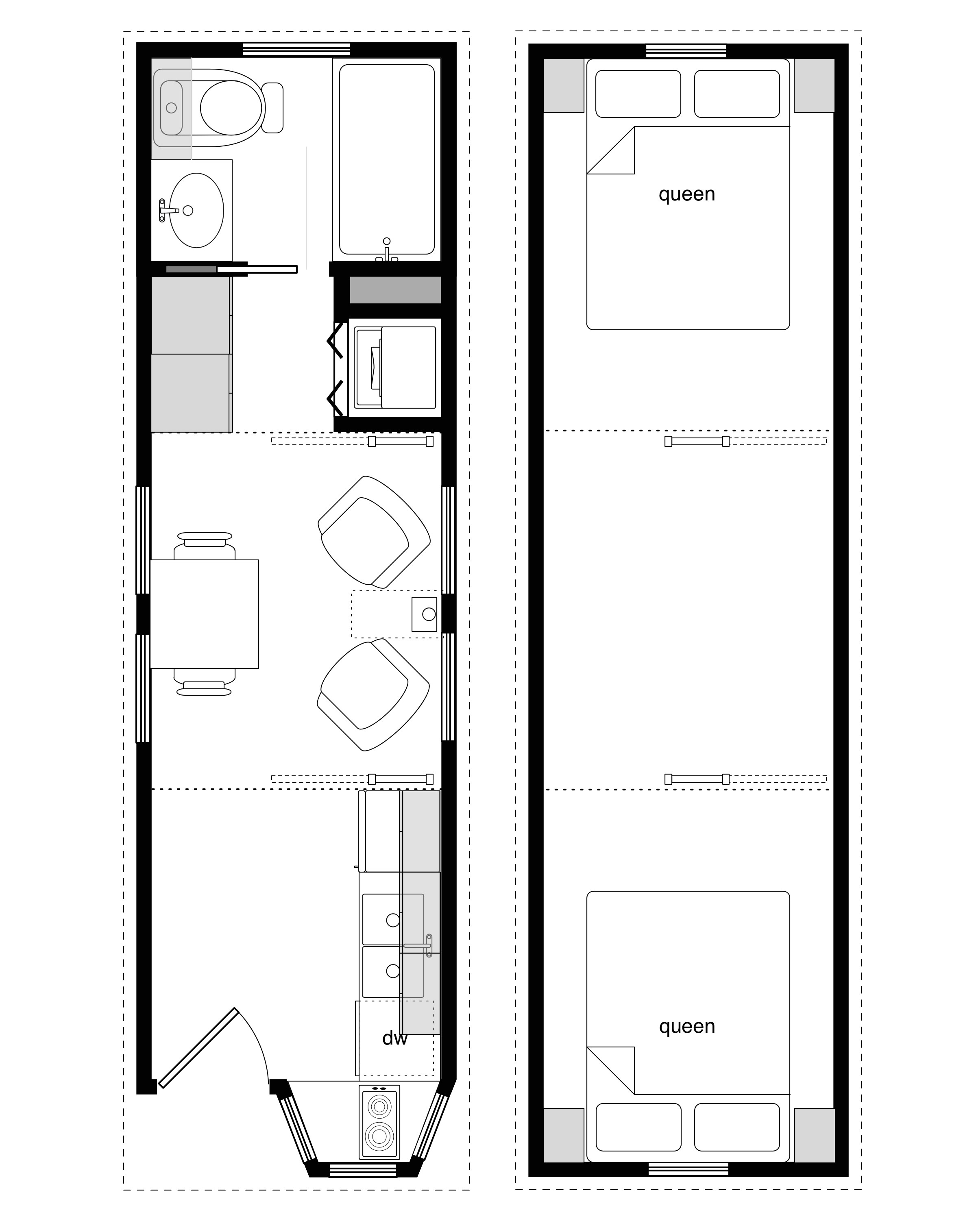 Tiny Home Building Plans Sample Floor Plans for the 8 28 Coastal Cottage Tiny