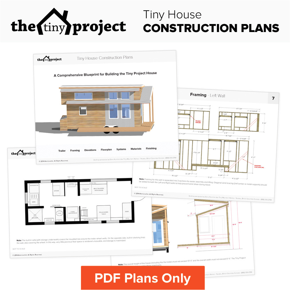 Tiny Home Plans Pdf Tiny House On Wheels Floor Plans Pdf for Construction