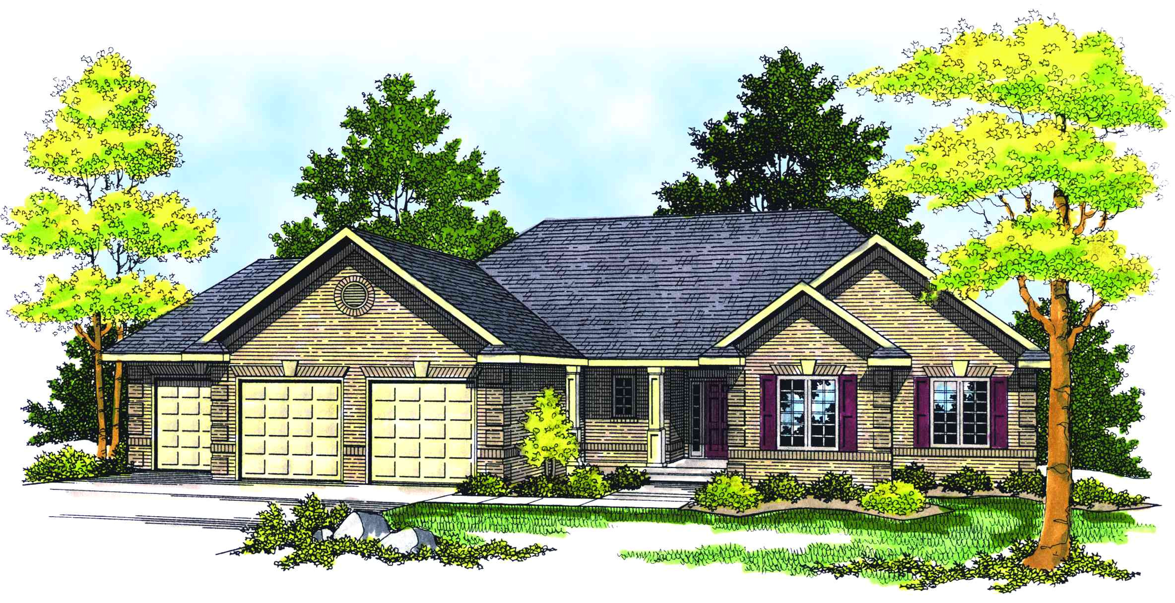 Traditional Ranch Style Home Plans Traditional Ranch Style Home Plan 89130ah