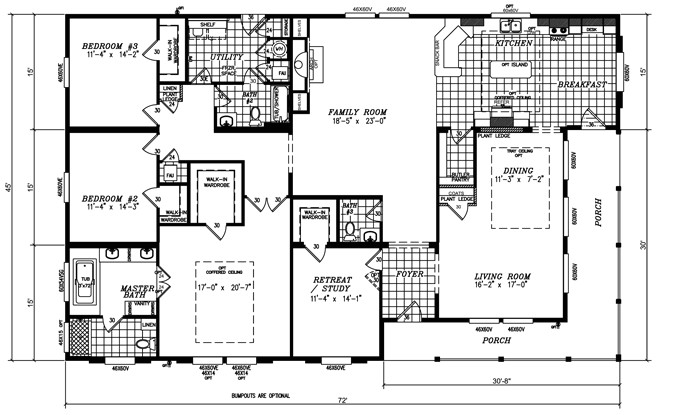 Triple Wide Manufactured Homes Floor Plans Triple Wide High Pitch Roof Construction Bestofhouse Net