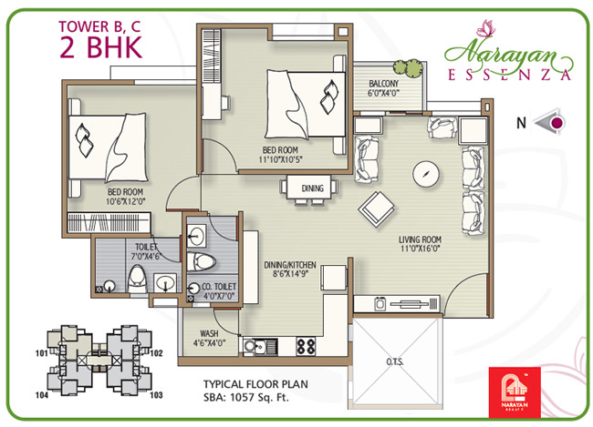 Two Bhk Home Plans Narayan Essenza House Plan 2 3 Bhk Apartments In Vadodara Two Bhk Home Plans Narayan Essenza House Plan 2 3 Bhk Apartments In Vadodara