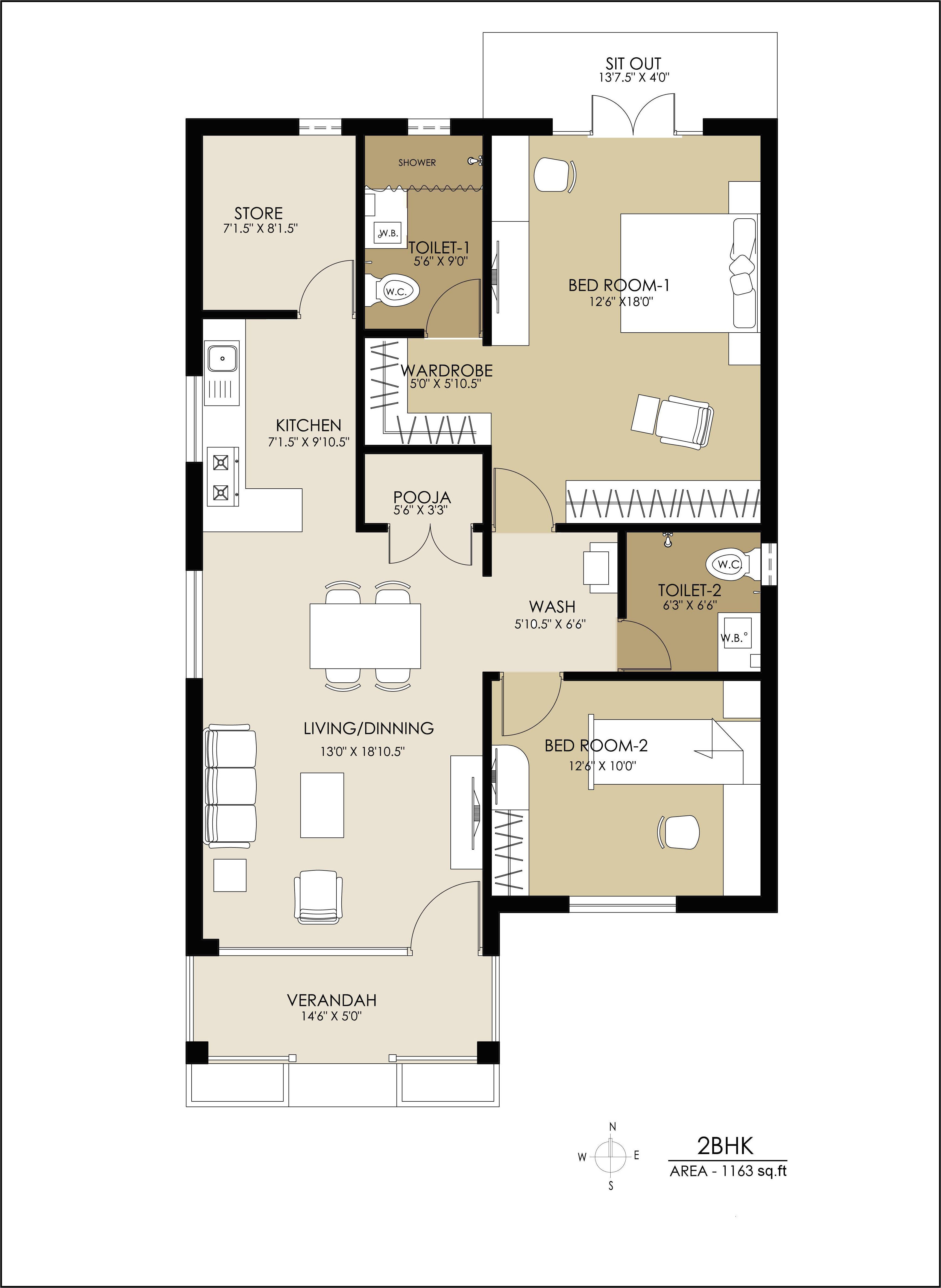 Two Bhk Home Plans Property Plans for 2bhk Home Houzone Two Bhk Home Plans Property Plans for 2bhk Home Houzone