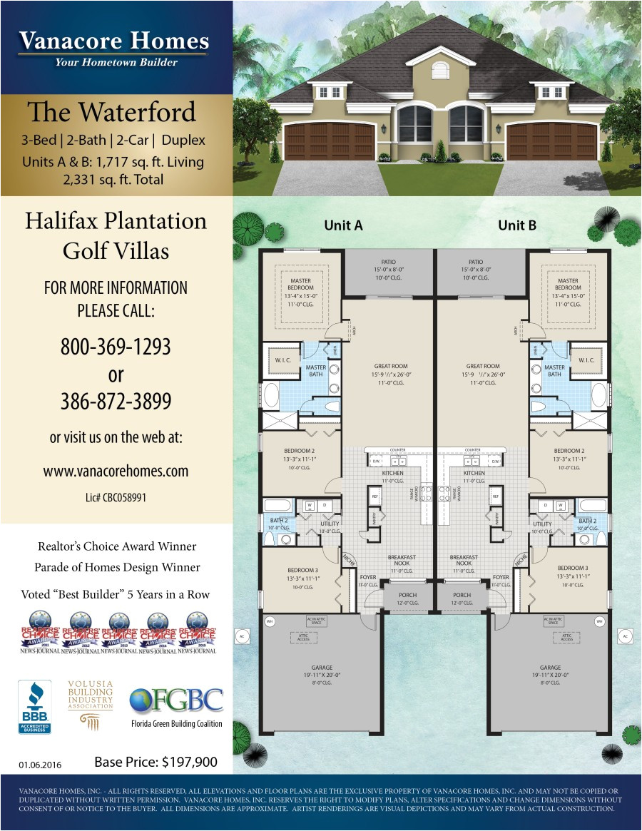 Vanacore Homes Floor Plans 2018 Flagler Parade Of Homes L the Waterford by Vanacore Homes