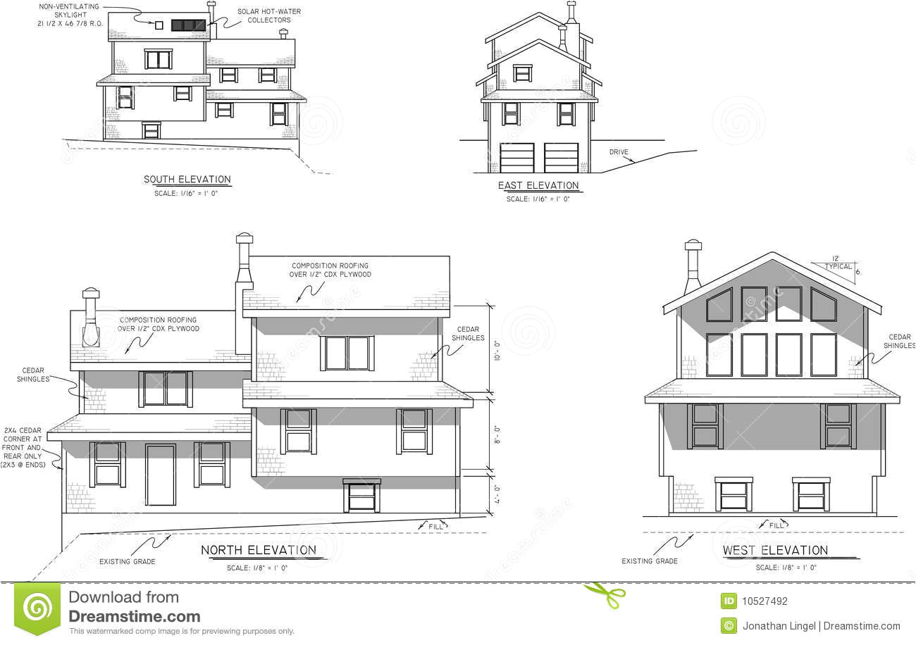 View House Plans Online House Plans Elevation View Stock Illustration View House Plans Online House Plans Elevation View Stock Illustration