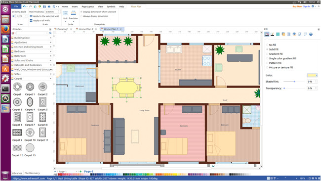 Visio Home Plan Floor Plan Visio Alternative for Linux Visio Like
