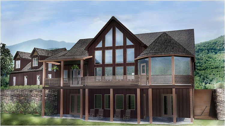 Walkout Home Plans Open House Plan with 3 Car Garage Appalachia Mountain Ii