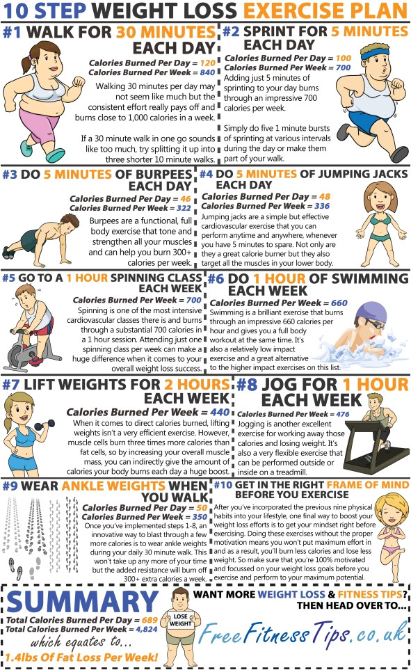 Weight Loss Plan at Home 10 Step Weight Loss Exercise Plan Infographics Weight Loss Plan at Home 10 Step Weight Loss Exercise Plan Infographics