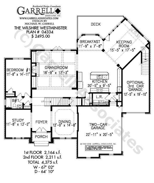 Wilshire Homes Floor Plans Wilshire Westminister House Plan House Plans by Garrell