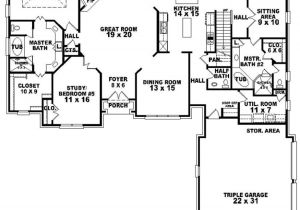 1 Level House Plans with 2 Master Suites 654269 4 Bedroom 3 5 Bath Traditional House Plan with