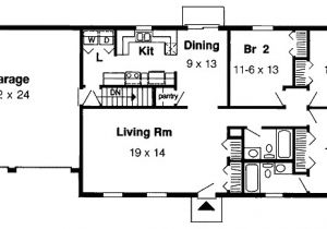 1 Story Home Floor Plan Simple One Story 1153g 1st Floor Master Suite Cad