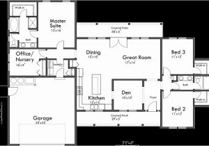 1 Story Home Floor Plan Single Level House Plans One Story House Plans Great
