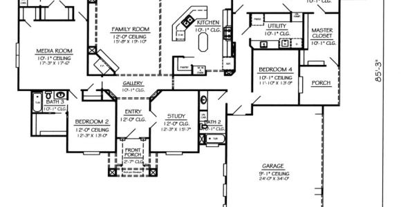 1 Story House Plans with Media Room Media Rooms House Plans Decoration News