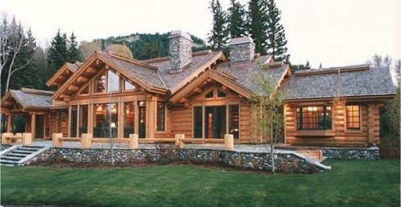 1 Story Log Home Plans 1 Story Log Home Plans Log Cabin Ranch Homes Ranch Log