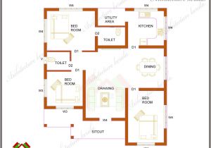 1000 Sq Ft House Plans 3 Bedroom Kerala Style Three Bedrooms In 1200 Square Feet Kerala House Plan