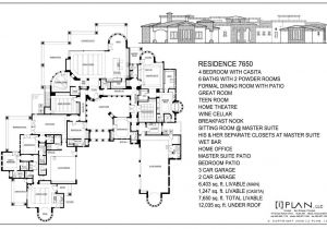 10000 Sq Ft Home Plans Floor Plans 7 501 Sq Ft to 10 000 Sq Ft