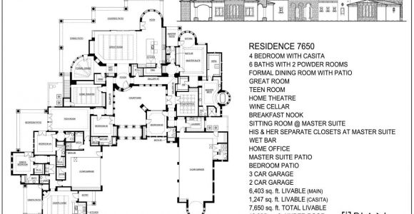 10000 Square Foot Home Plans Floor Plans 7 501 Sq Ft to 10 000 Sq Ft