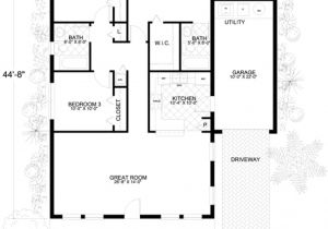 1250 Sq Ft Bungalow House Plans Mediterranean Style House Plan 3 Beds 2 Baths 1250 Sq Ft