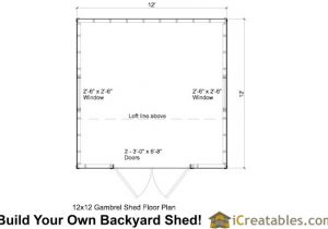 12×12 House Plans 12×12 Gambrel Shed Plans 12×12 Barn Shed Plans