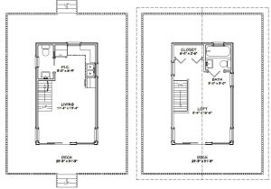 12×20 House Plans 12×20 Tiny House 12x20h1a 460 Sq Ft Excellent