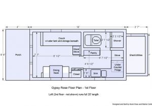 12×20 House Plans Micro House Floor Plans 12×20 Gypsy Rose Floor Plan