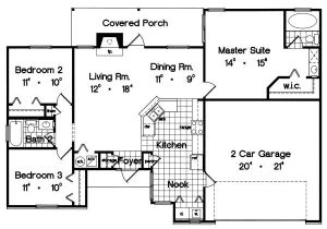 1300 Sq Ft Home Plans Ranch Style House Plan 3 Beds 2 Baths 1300 Sq Ft Plan