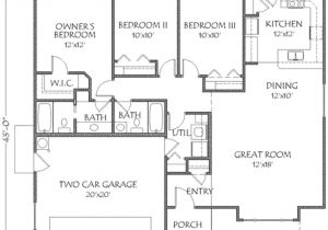 1350 Sq Ft House Plan Farmhouse Style House Plan 3 Beds 2 Baths 1350 Sq Ft