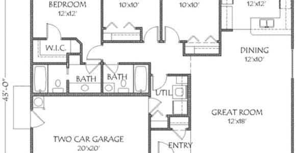 1350 Sq Ft House Plan Farmhouse Style House Plan 3 Beds 2 Baths 1350 Sq Ft