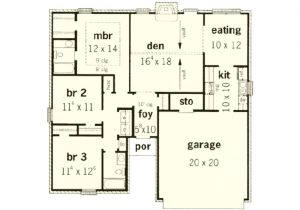 1350 Sq Ft House Plan Traditional Style House Plan 3 Beds 2 00 Baths 1350 Sq