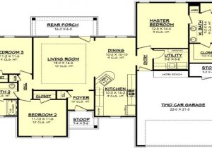 1500 Sq Ft House Plans 3 Bedrooms 1100 Square Feet 1500 Square Feet 3 Bedroom House Plan