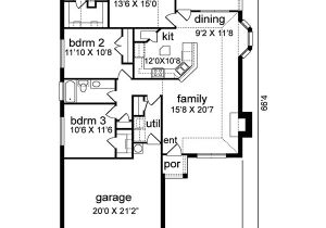 1500 Sq Ft House Plans 3 Bedrooms Traditional Style House Plan 3 Beds 2 00 Baths 1500 Sq