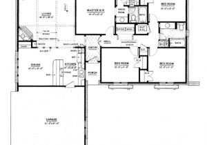 1500 Sq Ft House Plans with Garage Ranch Style House Plan 4 Beds 2 00 Baths 1500 Sq Ft Plan