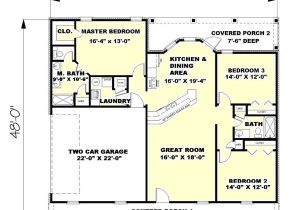 1500 Sq Ft House Plans with Garage southern Style House Plan 3 Beds 2 Baths 1500 Sq Ft Plan