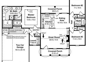 1500 Sq Ft House Plans with Garage southern Style House Plan 3 Beds 2 Baths 1500 Sq Ft Plan