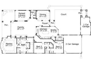 1500 Square Foot House Plans One Story Tuscan Style House Plans 2699 Square Foot Home 1 Story