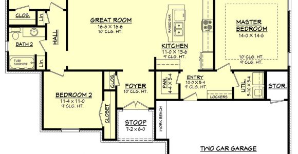 1600 Sq Ft Home Plans European Style House Plan 3 Beds 2 Baths 1600 Sq Ft Plan