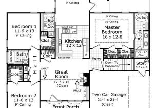 1600 Square Foot House Plans with Basement European Style House Plan 3 Beds 2 00 Baths 1600 Sq Ft