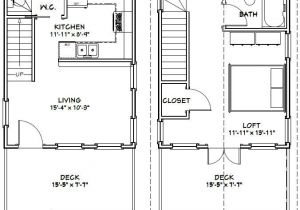 16×20 Tiny House Floor Plans 16×20 House 16x20h2 569 Sq Ft Excellent Floor