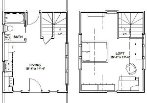 16×20 Tiny House Floor Plans 16×20 House 16x20h4a 574 Sq Ft Excellent Floor