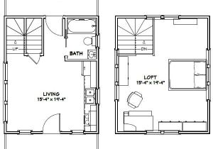 16×20 Tiny House Floor Plans 16×20 Tiny House 16x20h4c 574 Sq Ft Excellent