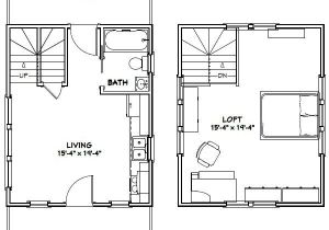 16×20 Tiny House Plans 16×20 Tiny House 16x20h4c 574 Sq Ft Excellent