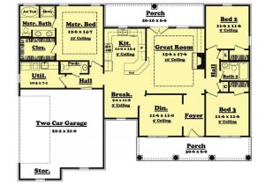 1700 Square Foot Home Plans Traditional Country Ranch House Plans Home Design